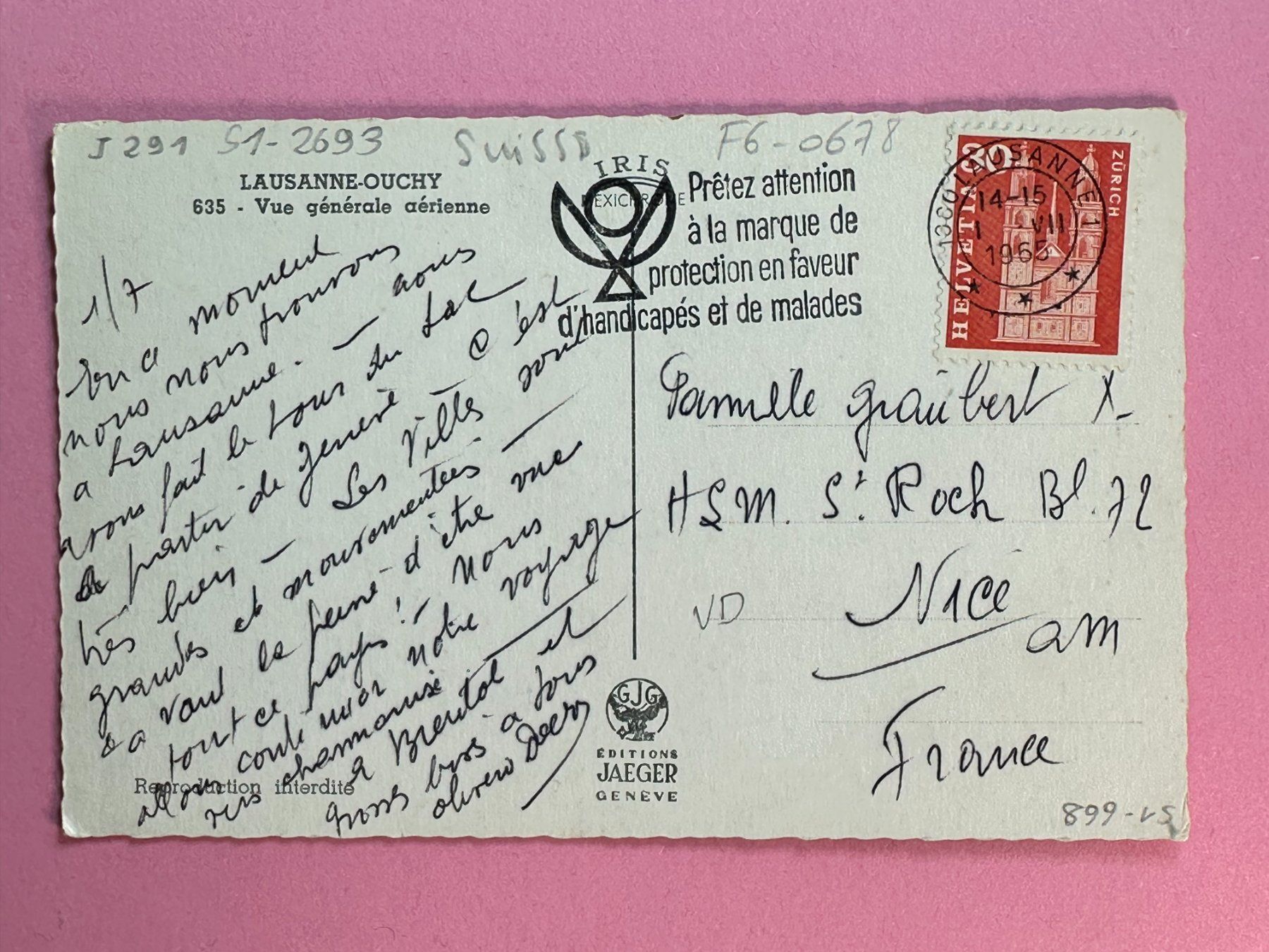Cartes postales: Lausanne-Ouchy - Flugaufnahme – D'occasion à Steg VS par _vinci_ 1