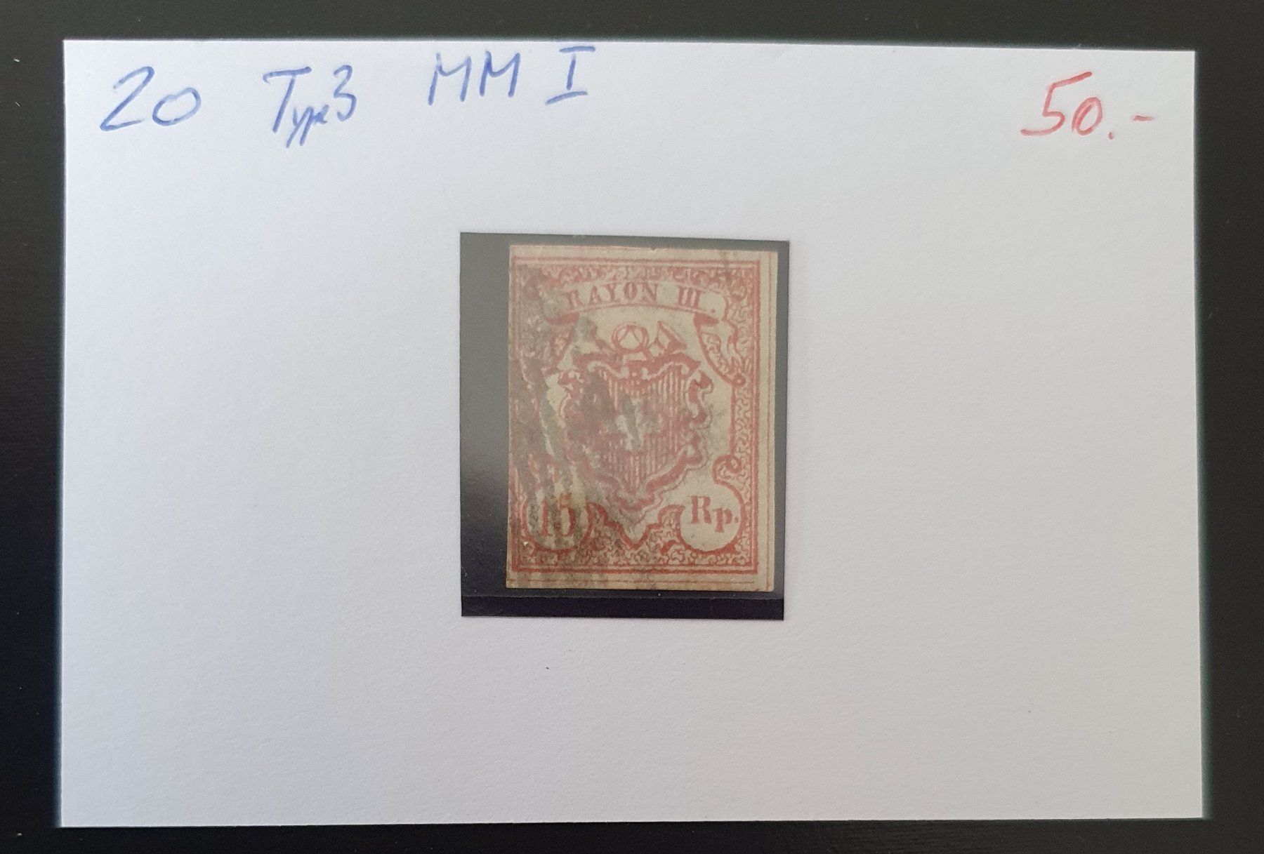Tutti i francobolli: Rayon 20 Typ 3 MM I – Usato da Balgach venduto da SIMEON27 2