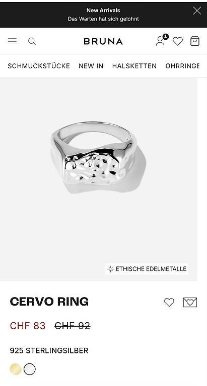 Ringe: Silbriger Ring von Bruna the Label, 2cm – Gebraucht aus Solothurn von laau1997 1