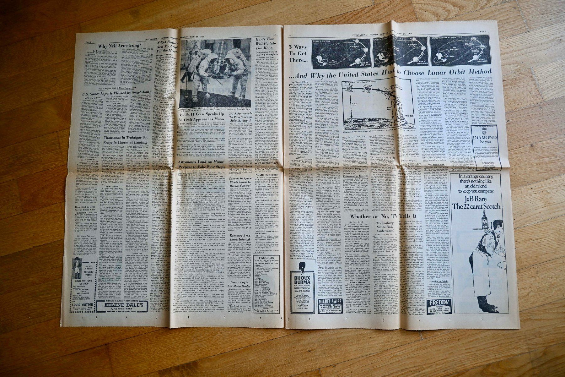 Riviste & Magazine: Int. Herald Tribune 1969 MAN ON MOON – Usato da Pfaffhausen venduto da mono_rec 2