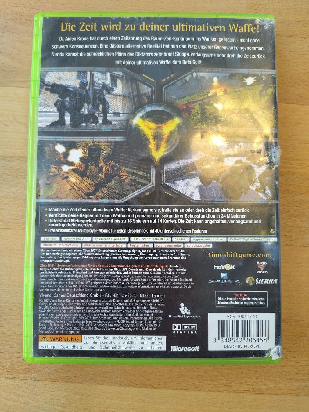 Microsoft Giochi: Timeshift (Xbox 360) – Usato da Kloten venduto da SuperRetroPixels 1