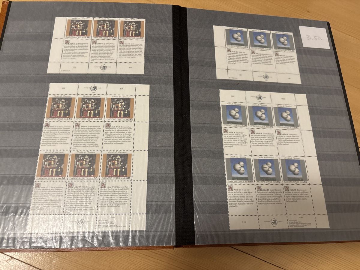 Alle Briefmarken: UNO Blöcke Briefmarken Schweiz Sammlung 1992 - 1995 – Neu (gemäss Beschreibung) aus Freienstein von Golfbueb 3