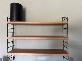 Poket String Regal, Wandregal, Bücherregal, Holz