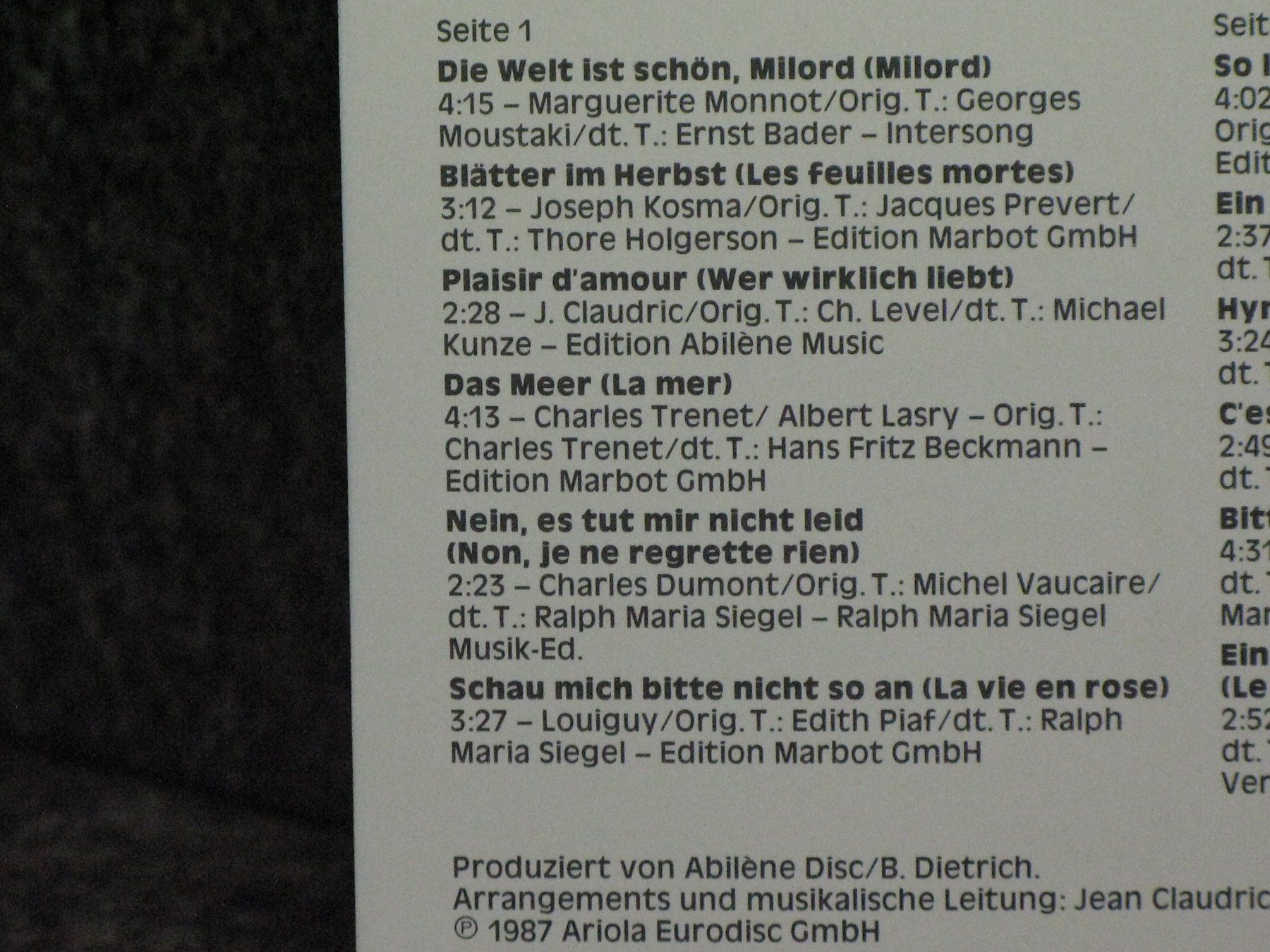 Kompaktkassetten: Mireille  Mathieu            Welterfolge – Gebraucht aus Langnau i. E. von gf2_29jt 2