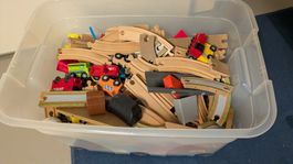 Gros lot de train en bois pour enfant