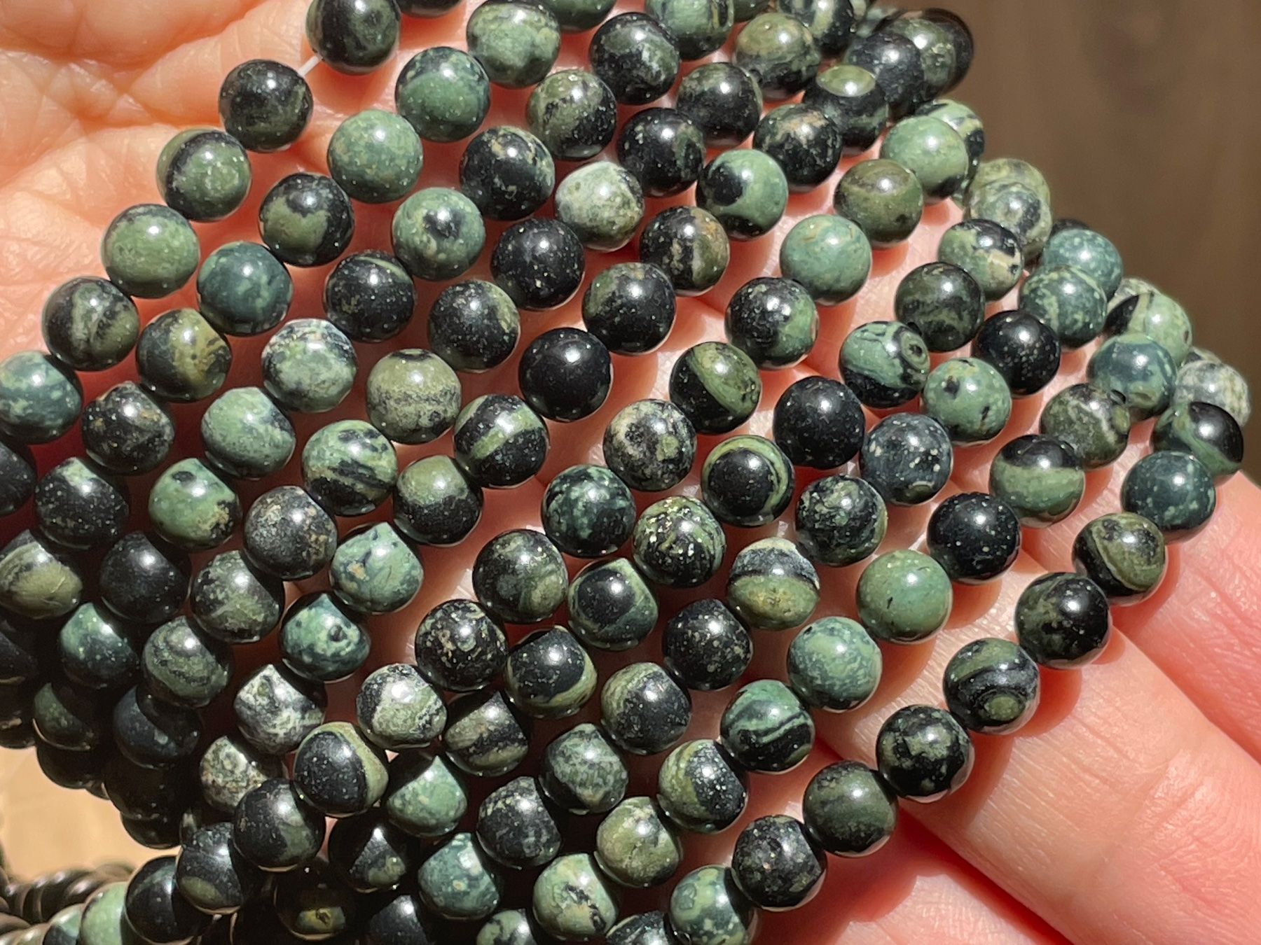 Minéraux & Lithothérapie: Strang echte Kambaba beads 6 mm – Neuf avec emballage d'origine à Schiers par sisikristall 3