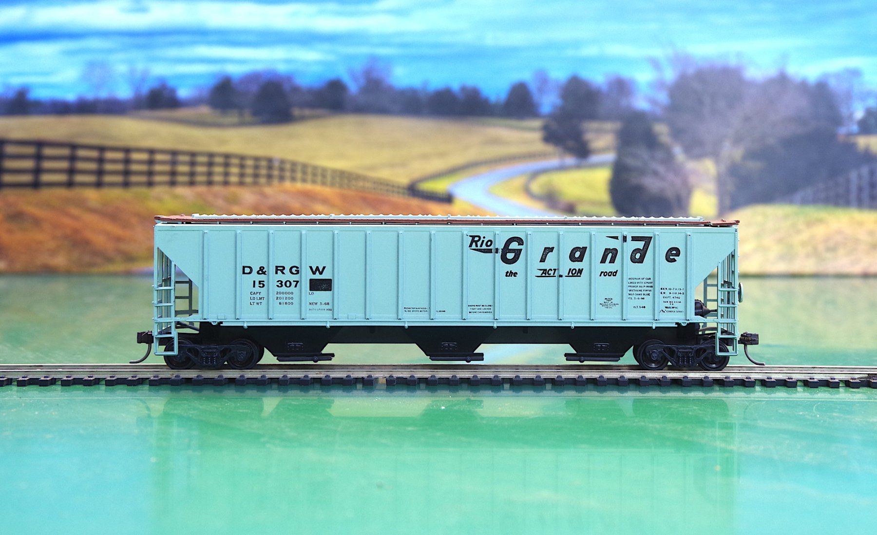 Athearn H0 Covered Hopper 50“ Rio Grande Railroad (USA) (Gebraucht) in ...