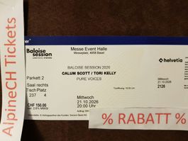 1 Baloise Session Calum Scott + Tori Kelly // AB RABATT 35%