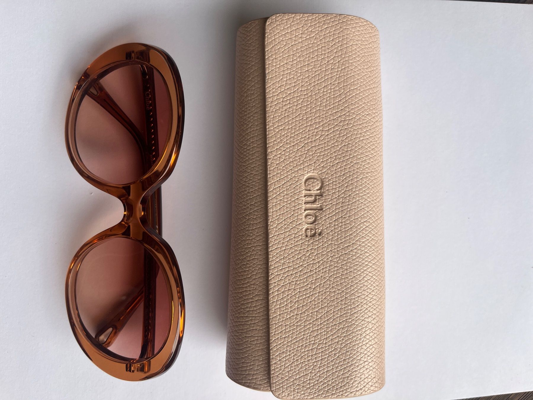 Chloé Occhiali & Lenti: Chloé Sonnenbrille orange mit Etui – Nuovo (secondo la descrizione) da Bäretswil venduto da evi-ta 1