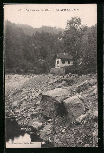 Cartoline postali: AK Saut-du-Doubs, Sécheresse de 1906 – Usato da Berlin venduto da bartko-reher