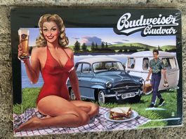 Budweiser pin up bier werbung reklame classic