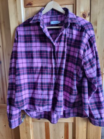 Pink checkered Flanel Shirt