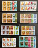 Pro Juventute 1971 - 1978, 8 Serien im 4er-Block mit ET-ʘ