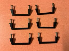 Griffschalen schwarz 6er Set mit Schrauben Zustand gut