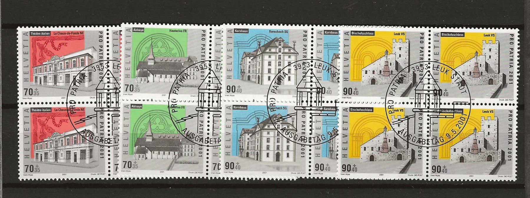Tutti i francobolli: PP2001 - Pro Patria 2001 B4 1er jour – Usato da Trélex venduto da Phil_Albert