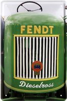 Blechschild-FENDT TRAKTOR-DIESELROSS-GRÜ