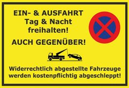 Blechschild-EIN-&AUSFAHRT TAG/NACHT FREI