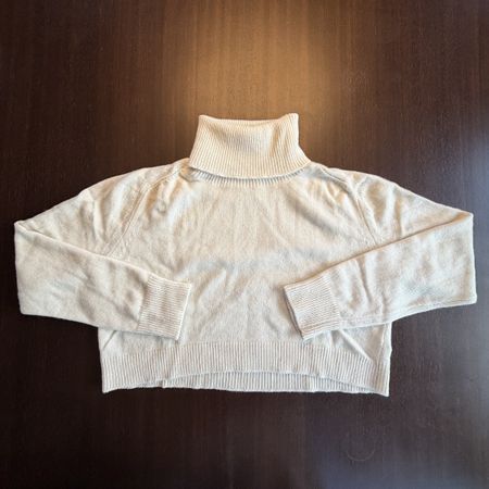 CREMEFARBENER ROLLKRAGENPULLOVER XS