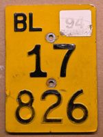 Velonummer BL 1994 gelb Mofanummer Plaque Mofa