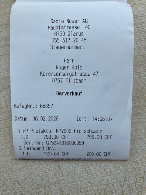 Hewlett Packard Proiettori: HP Projektor MP2000 Pro mit Leinwand 220 cm – Nuovo (secondo la descrizione) da Filzbach venduto da Rkolb0 2