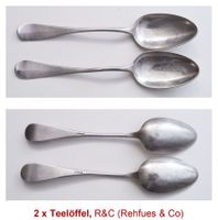 2 x Teelöffe, Bern, Goldschmied: R&C (Rehfues & Co)