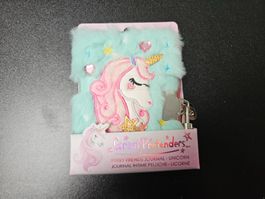 Neu - Tagebuch klein mit Schloss - Einhorn