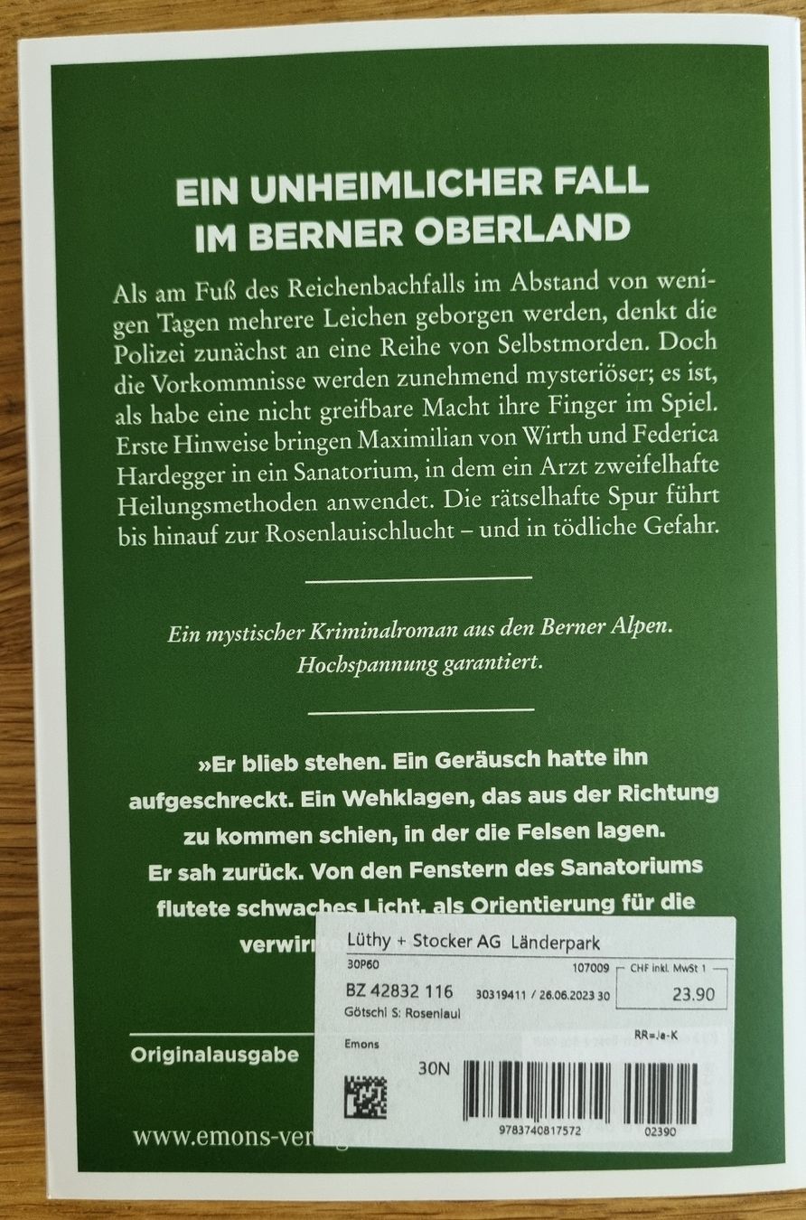 Bücher: Rosenlaui – Gebraucht aus Rotkreuz von rita88 1