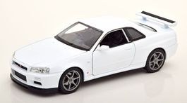 Nissan Skyline GT-R R34 1999-2003 weiss       1:24 von Welly