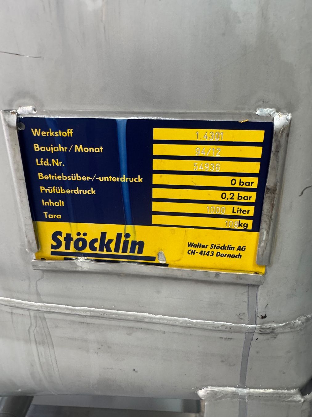 Accessori per altri veicoli: Edelstahltank / Dieseltank 1000L – Usato da Dietlikon venduto da HighspeedUmzug 3