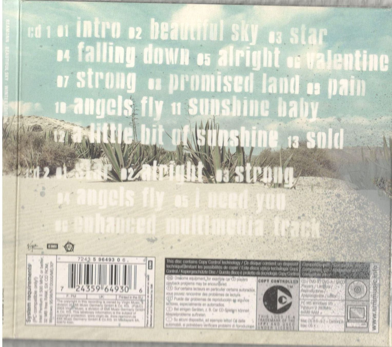 CD: Reamonn Doppel CD Beautiful Sky Winter Edition – Usato da St. Margarethen TG venduto da ursk10 1