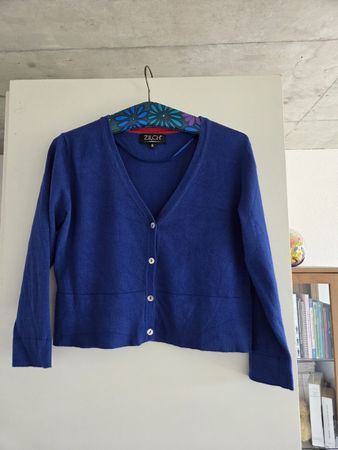 ZILCH Amsterdam Strickjacke Gr. XS/S, königsblau, 80% Bambus