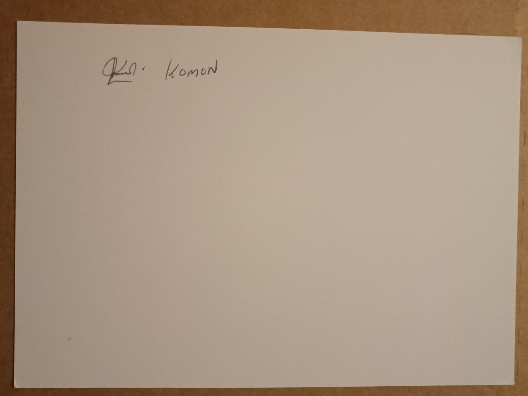 Autogramme: Leonard Patrick Komon  Leichtathletik - persönlich gesammelt – Gebraucht aus Menziken von Artographs