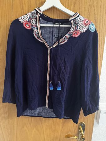 Desigual Bluse, Grösse M, Dunkelblau