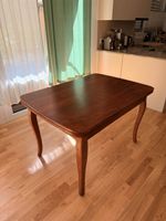Ausziehtisch Esstisch Holz dunkel, 120 x 85 cm, ausziehbar