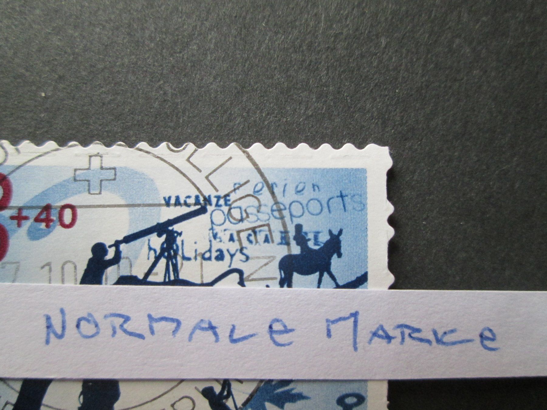 Alle Briefmarken: Farbverschiebung/doppelte Schrift, PJ394B, einz. bek. Ex.TOP – Gebraucht aus Rapperswil SG von designandmore 4