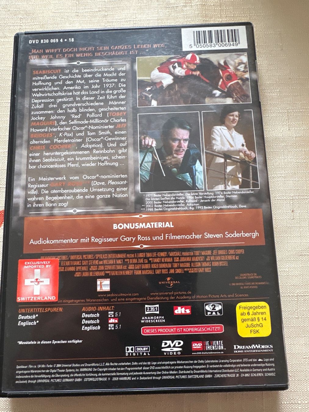 Tutti i DVDs: Seabiscuit – Usato da Schaffhausen venduto da D-MAC 1