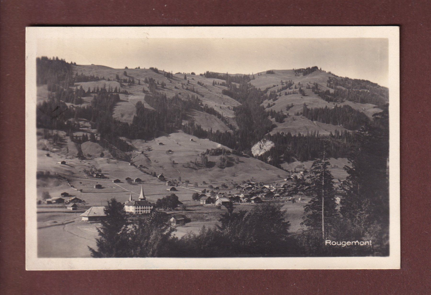 Cartoline postali: ROUGEMONT - 1929 Feldpost – Usato da Pully venduto da nicecards
