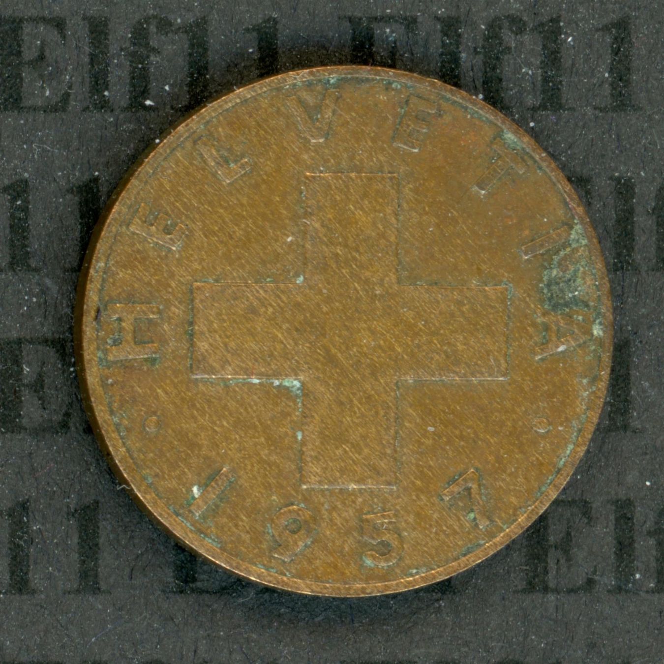 Tutti le monete: CHF___0.01 1957 -vz 1 Rappen – Usato da Widnau venduto da Elf11