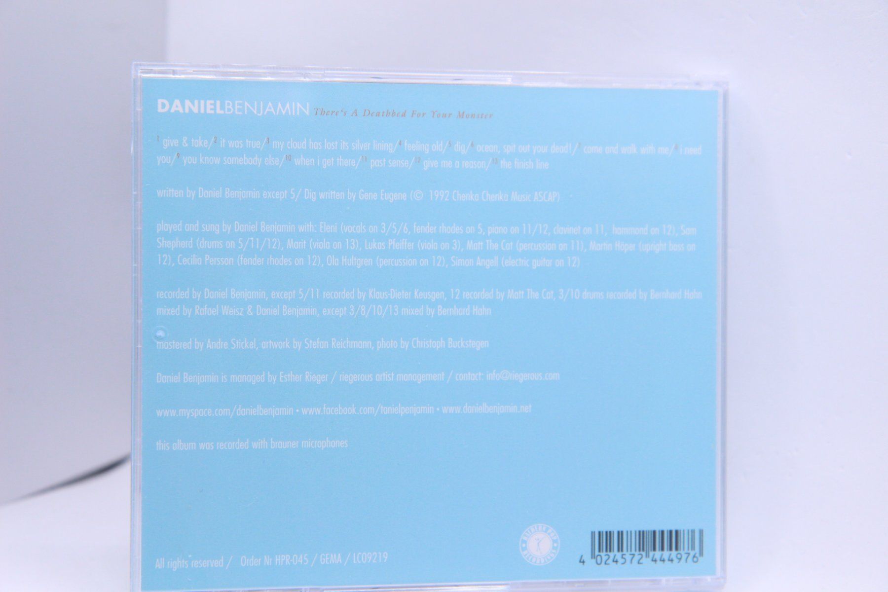 CD: CD Daniel Benjamin There's A Deathbed For Your – Usato da Ernetschwil venduto da luisvonerni 1