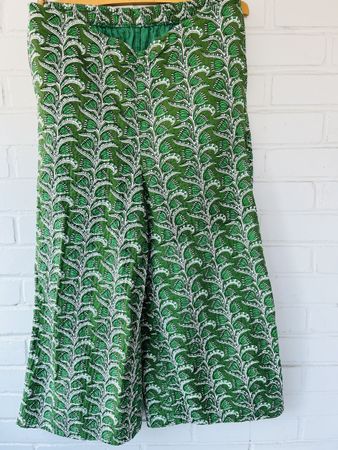 Hand Block quilted pajama organic cotton