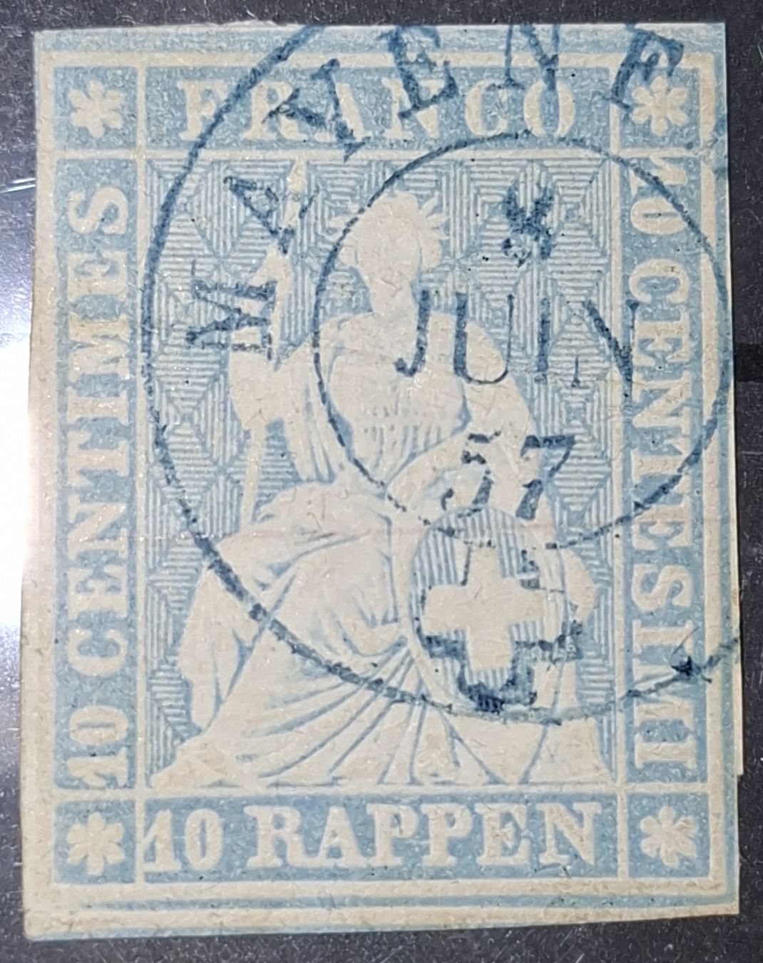 Alle Briefmarken: Strubel 23CA Mayener Kat. 300.- ++ – Gebraucht aus Balgach von SIMEON27