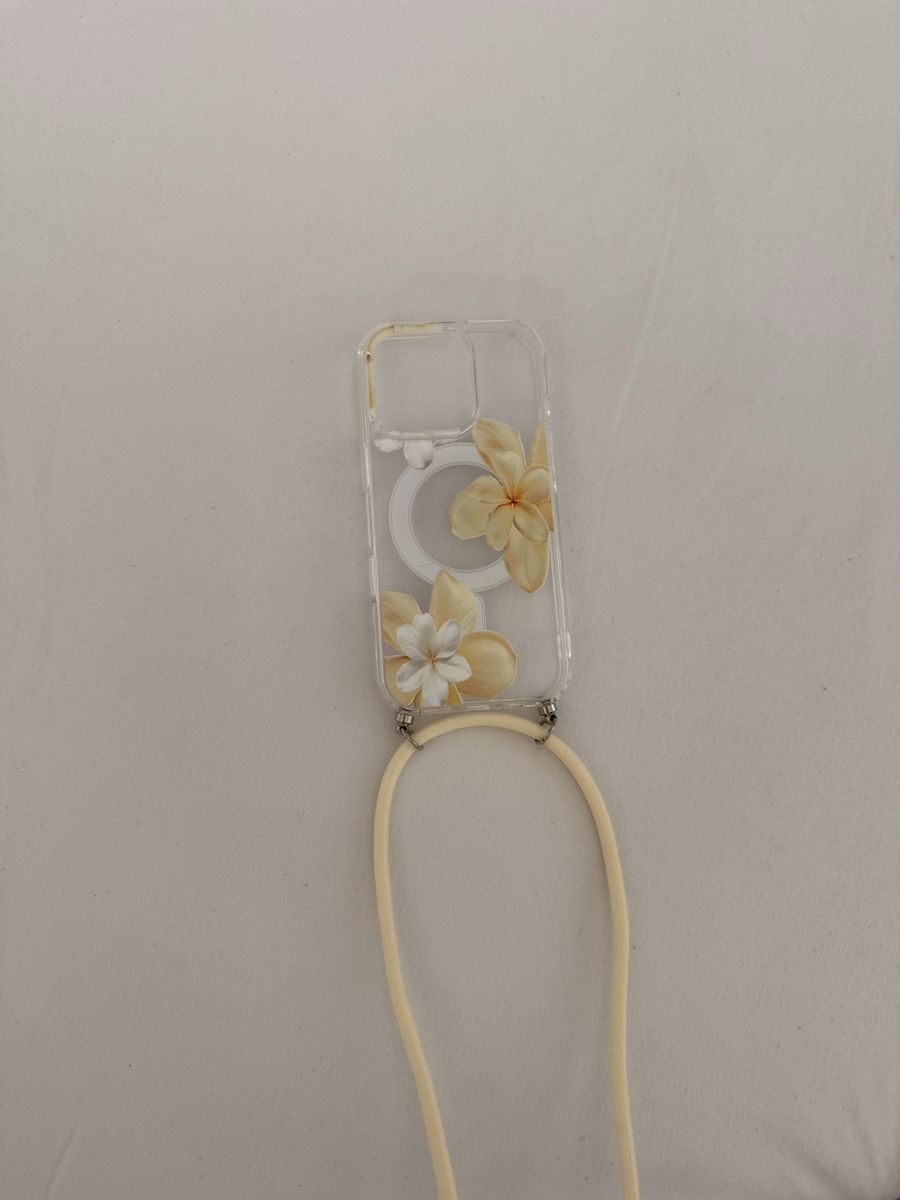 Cover & Protezioni schermo: iPhone 16 pro Hülle mit Band und Blumenmuster transparent  – Usato da Eich venduto da jasmingrueter 2