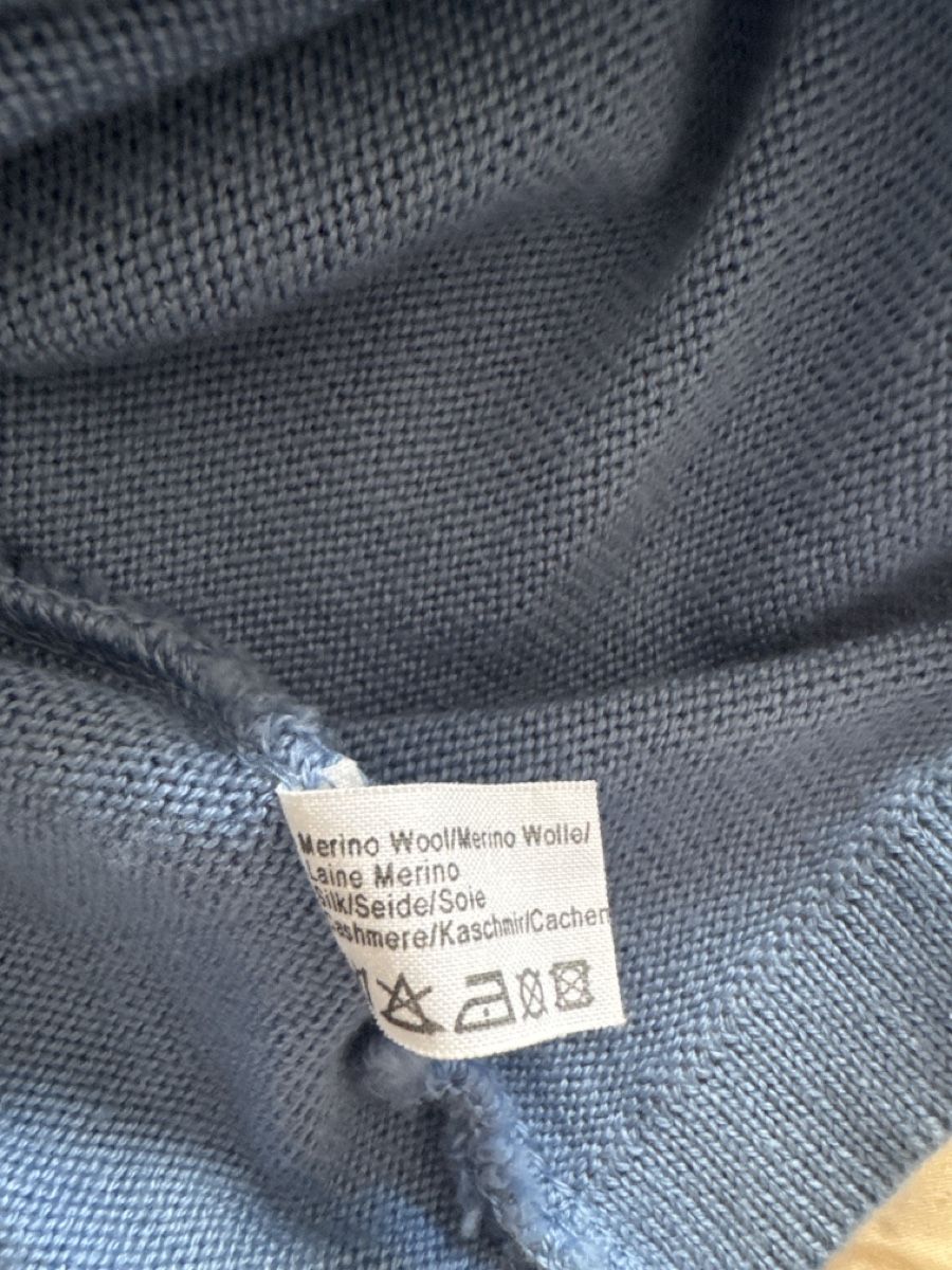 Fogal Maglioni & Felpe: Fogal: hblauer PulloverL, Merino/Seide/Cashmere – Usato da Füllinsdorf venduto da Nanna22 5