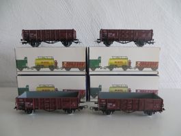 Piko H0: Set mit 4 CSD-Hochbordwagen braun, mit OVP