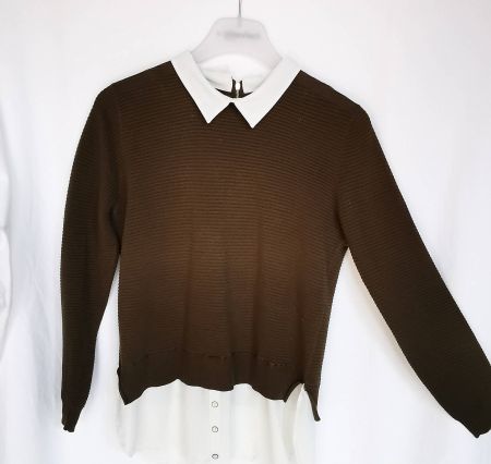 khaki grüne Bluse Hemd Pullover Sweatshirt Gr. S, M,L
