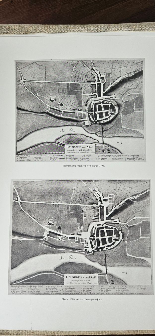 Foto & Immagini: Historischer Stadtplan Aarau 1795 – Usato da Seengen venduto da storm24