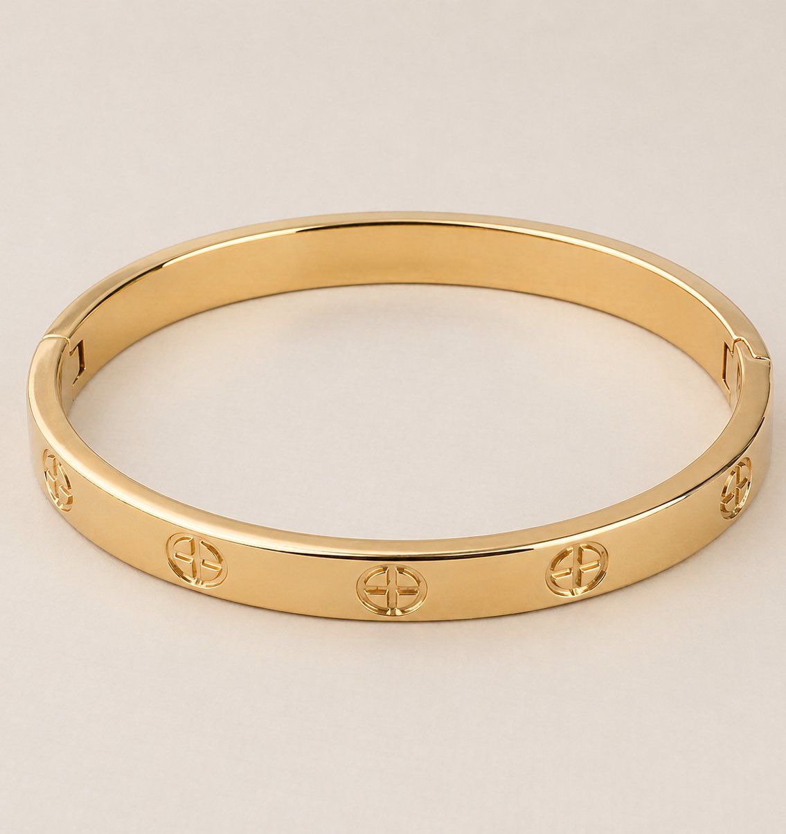 Armbänder & -reifen: Bracciale in acciaio dorato – Neu (gemäss Beschreibung) aus Porza von GioCa65