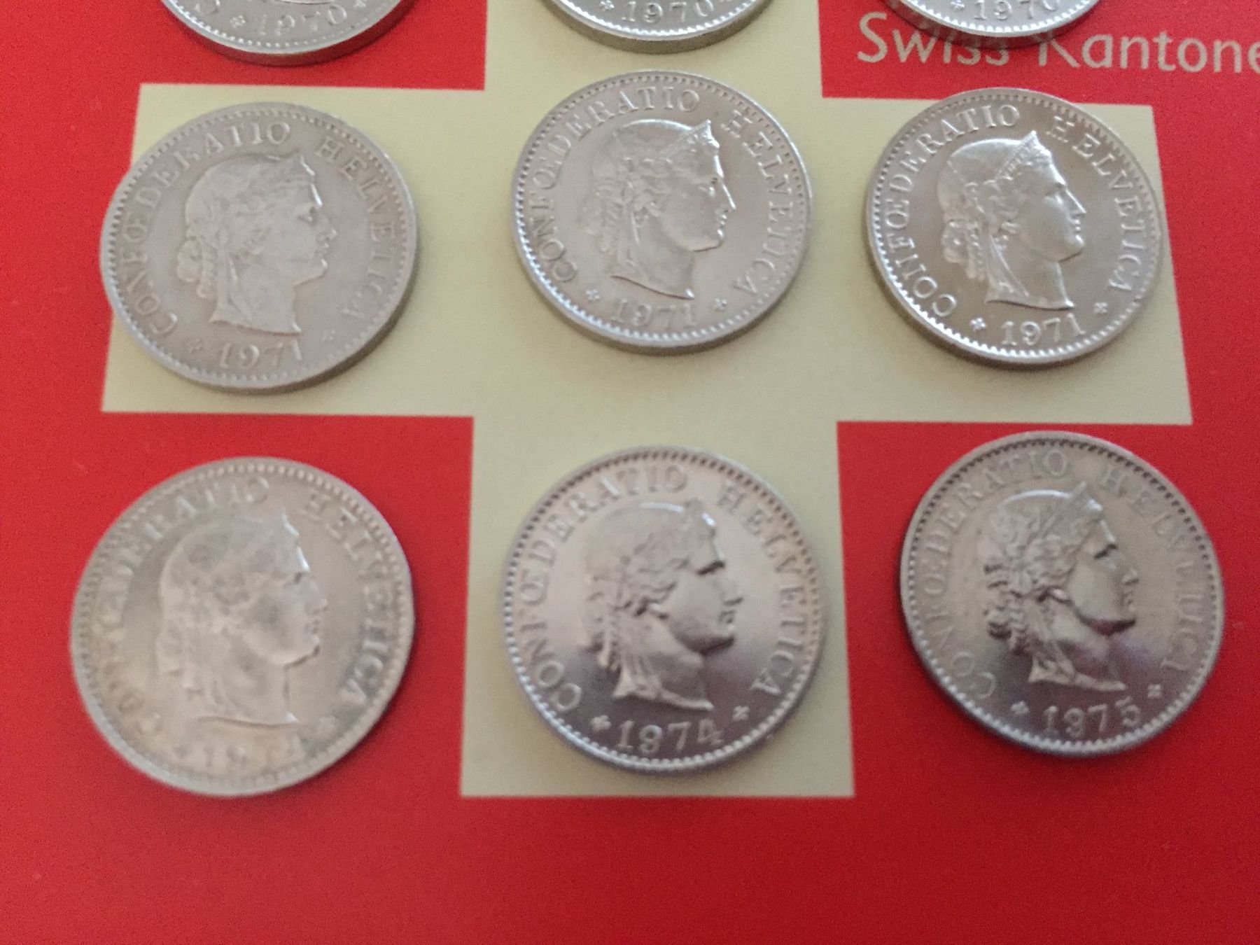 Tutti le monete: 5 Rappen - LOT 1970-75 – Usato da Elsau venduto da herbybay 2