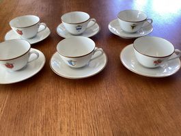 Langenthaler CH Wappen Porzellan Kaffee Set