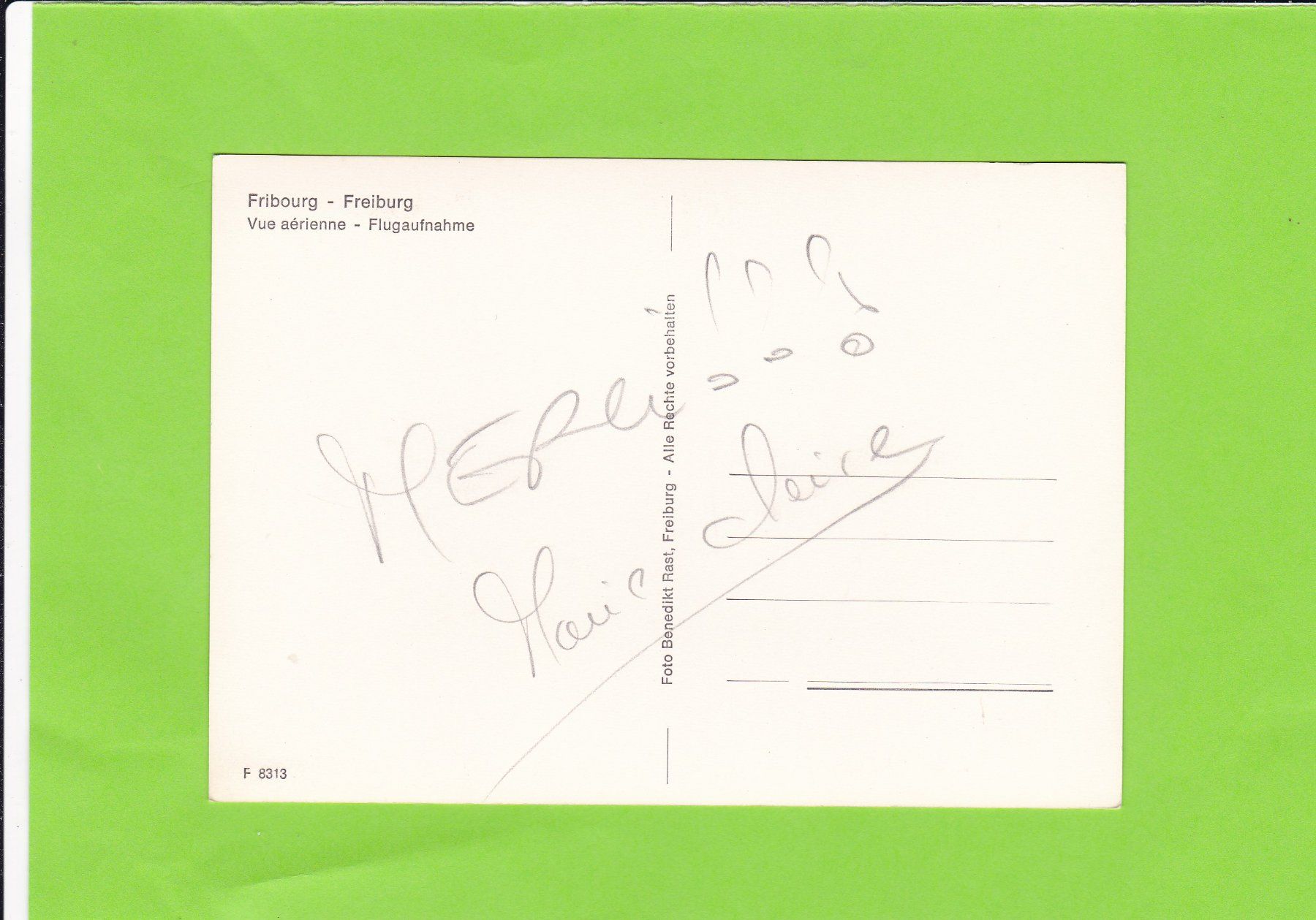 Cartoline postali: Fribourg--vue aérienne – Usato da St. Peterzell venduto da neckertal 1